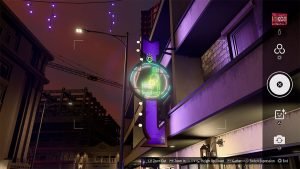 This is an example of the photograph players need to take in order to complete the picture 15 Lit-Up Sign For A Closed Bar (Cultural District)